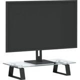  Stalak za monitor crni 40x20x8 cm kaljeno staklo i metal | shoptok.hr