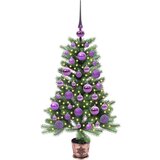 vidaXL Božično drevo med 150 LED z stojalom Zelena 90 cm PE | Shoptok.si