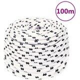 Pleteni brodski konop bijeli 6 mm x 100 m poliesterski | shoptok.hr