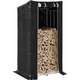 vidaXL stojalo za drva z dežnim pokrovom 150x80x200 cm pocinkano jeklo Cene
