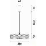 LED luster na sajli PERFORATO LED/10W/230V 3000K zlatni prečnik 35 cm | Eponuda.com