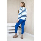 Kesi Set of Sweaters Striped Sweatshirt + Trousers Cornflower Blue | shoptok.hr