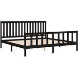  Okvir za krevet od masivnog drva crni 200 x 200 cm | shoptok.hr