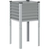 vidaXL Vrtna sadilica siva 45x45x88 cm čelična | shoptok.hr