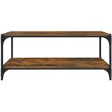 TV ormarić boja hrasta 100x33x41 cm konstruirano drvo i čelik | Eponuda.com