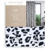  Curtain WILD color white printed theme animal style tropical silver silver metal eyelets velvet 140x250 AmeliaHome | shoptok.hr