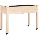 vidaXL Korito s podlogo in kolesi 118x59x80 cm trden les jelke, (20758877) Cene