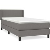 Box spring postelja z vzmetnico temno siva 90x200 cm blago, (20846815) | Shoptok.si