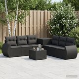  Set sofe 8 kom. Crna Poli Rattan i čelik | shoptok.hr