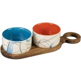 Evviva Set servirne skledice Stones 27,5x10cm / 2 kos / dekor8053617697837 / keramika, les, (5000200366) Cene
