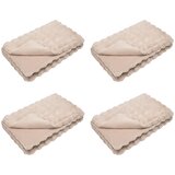  Protuklizna deka od umjetnog zečjeg krzna Olite 4 pcs Bež | shoptok.hr