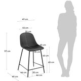 Kave Home Tamno siva metalna/plastična vrtna barska stolica Quinby – | shoptok.hr