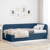  Kutni okvir kreveta Plava 90 x 200 cm tkanina | shoptok.hr