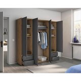 Rauch Möbel OMARA S KLASIČNIMI VRATI, siva, hrast artisan | Shoptok.si