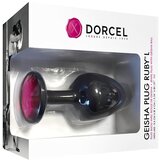 Dorcel Geisha Plug Ruby L - analni dildo od ružičastog kamena (crni) | shoptok.hr