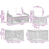  Sjedeća garnitura za vrt 10 kom. Crna poliratan | shoptok.hr