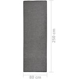  tepih ravnog tkanja 80 x 250 cm sivi | Eponuda.com