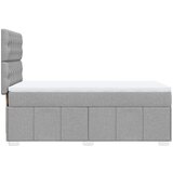 vidaXL Okvir kreveta s oprugama i madrac svjetlosivi 90x200cm tkanina | shoptok.hr