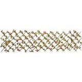 vidaXL Umetni bršljan raztegljiva ograja temno roza 180x60 cm | Shoptok.si
