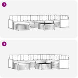  Set vanjskih sofa 8 kom. Prirodna i svjetlosiva | shoptok.hr