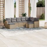  9-dijelni set vrtnih sofa s jastucima bež od poliratana | shoptok.hr
