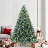 vidaXL Umjetno božićno drvce s stalakom Zelena 210 cm PE i PVC | shoptok.hr