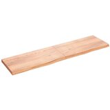vidaXL Zidna polica svjetlosmeđa 200x50x6 cm od obrađene hrastovine Cijene