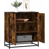 vidaXL Komoda dimljeni hrast 68x35x76 cm inženirski les in kovina Cene