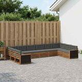  Setovi sofa s jastukom 10 pcs Čvrsto drvo akacije | shoptok.hr