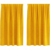  Zavjese za zamračivanje 2 pcs Žuta 140 x 140 cm Baršun | shoptok.hr