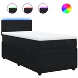 Maison Chic Box spring postelja - Vzmetna postelja z vzmetnico črna 80x200 cm žamet SL10575, (21885755) | Shoptok.si