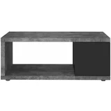 TemaHome Crni/tamno sivi stolić za kavu u betonskom dekoru 55x105 cm Berlin –