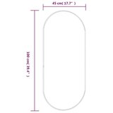 Zidno ogledalo srebrno 100 x 45 cm ovalno | shoptok.hr