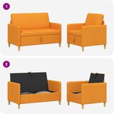  Set sofe s pohranom 2 pcs Tamno žuta Poliester | shoptok.hr