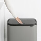 Brabantia Bo Touch Bin 3x11 litrov s tremi vložki iz umetne mase - Mineral Concrete Grey | Shoptok.si