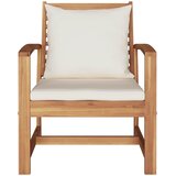  Stolica 2 Komad Smeđa i krem 65 x 60 x 76,5 cm Čvrsto teak drvo | shoptok.hr