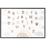  Plakat - Letters in Muted Colors 42x29.7 Crni okvir | shoptok.hr