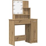 vidaXL Garnitura toaletne mize z LED-om artisan hrast inženirski les | Shoptok.si