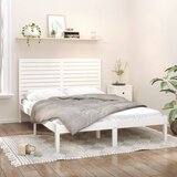 Maison Chic Posteljni okvir - Dvoposteljna postelja - Zakonska postelja bel iz trdnega lesa 120x200 cm-J10088, (21768729) | Shoptok.si