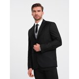 Ombre Men's classic jacket with pillowcase pocket - black Cene