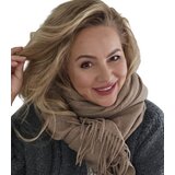 Pri Scarf Thick scarf tassels single color warm soft 200x70 cm Cene