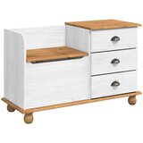 vidaXL Klop za shranjevanje ASKIM Bela 100x39x62 cm trden les bor | Shoptok.si