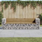 vidaXL Vrtna gabionska klop 244x71x65,5 cm impregnirana borovina Cene