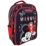 Šolska torba, nahrbtnik temno modro-rdeče barve Must: Mini miška 32x18x43cm