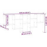  Zidna polica bijela 159x18x66 cm od konstruiranog drva | shoptok.hr