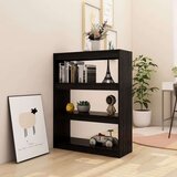 Ormarić za knjige / sobna pregrada crni 100x30x103 cm borovina | shoptok.hr