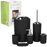 Set kupaonskog dodatka od 6 kom. Crni | shoptok.hr