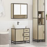 2-dijelni set kupaonskog namještaja boja hrasta sonome drveni | shoptok.hr