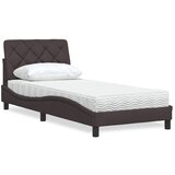 vidaXL Krevet s madracem tamnosmeđi 90 x 200 cm od tkanine Cijene