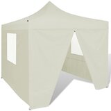 vidaXL krem Sklopivi Šator 3 x 3 m s 4 Zida | shoptok.hr